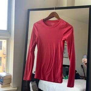 J Crew Long Sleeve Perfect Fit T-shirt in Pink size small